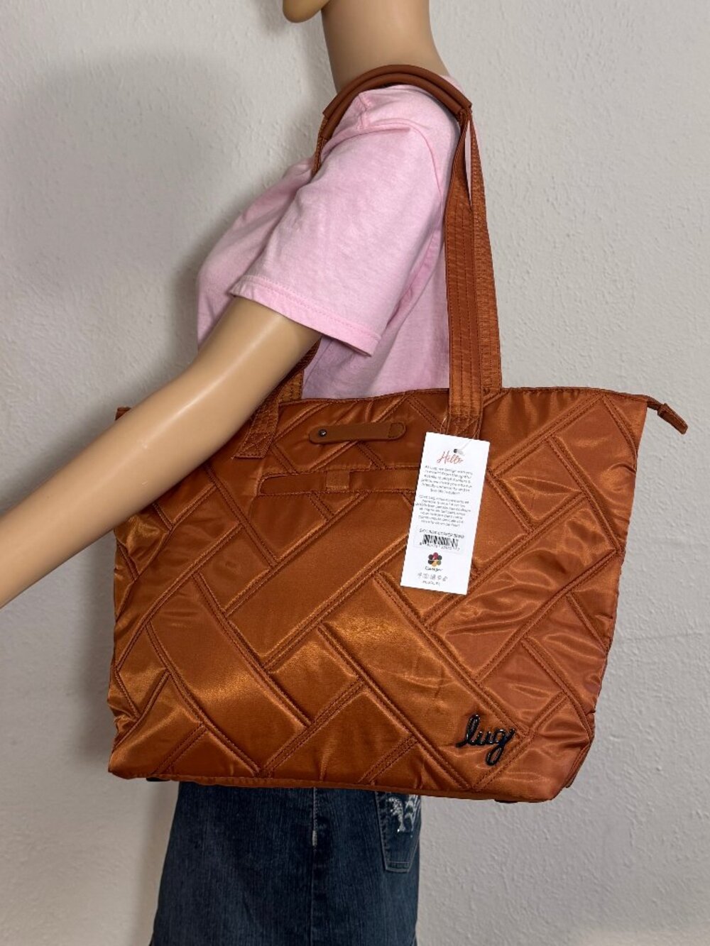 Lug Skyliner Tote Bag in Copper Brown NWT